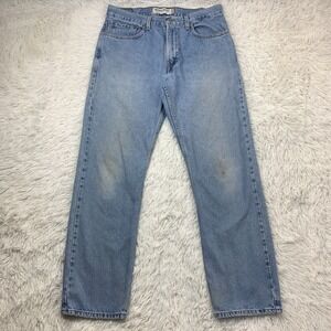 Levis Jeans 34x31 Blue Light‎ 505 Straight Grunge Trashed Punk Denim Tag 34x32